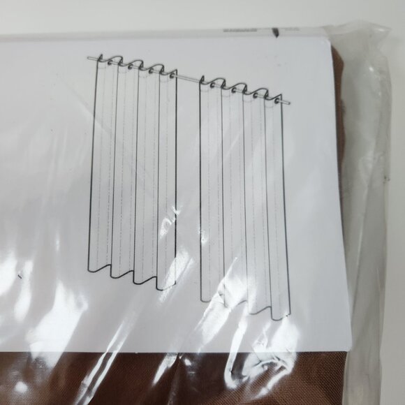 NEW Ikea Revlummer Brown Curtains 1 Pair (2 Panels) 55" x 84" 005.713.87 Solid X - Picture 3 of 7